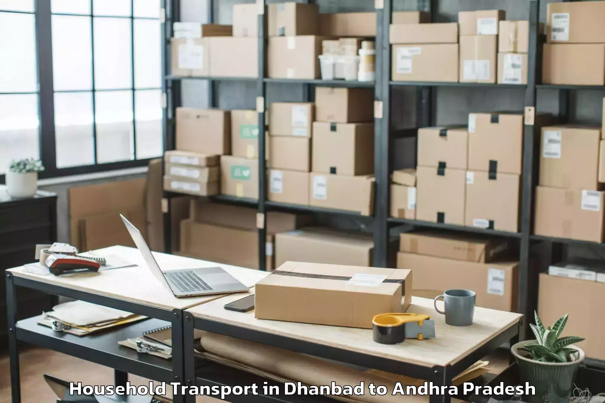 Book Dhanbad to Manubolu Household Transport Online